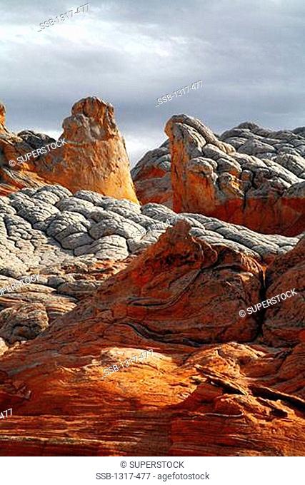 Sandstone formations, White Pockets, Paria Plateau, Arizona, USA