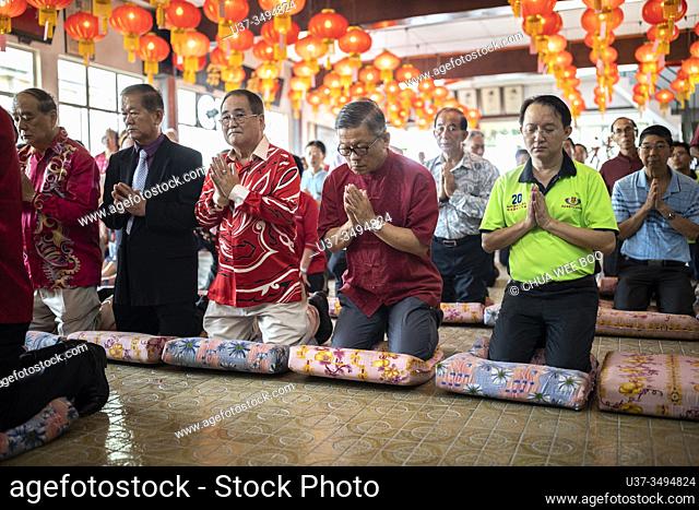 Sarawak Chai's Clan paying homage to the Chai's Clan ancestors at Kuching, Malaysia