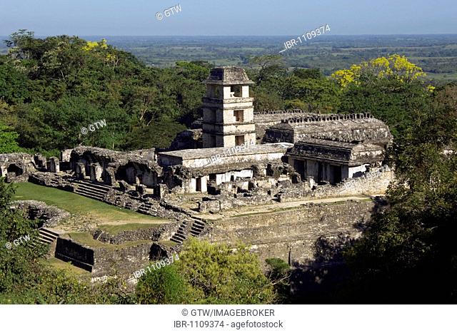 Palenque, The Palace, UNESCO World Heritage Site, Yucatan, Mexico