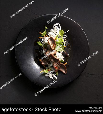 Glass noodle salad with lamb