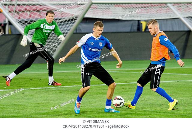 Zwolle team train prior to tomorrow's Europa League soccer 4th qualifying round return match between AC Sparta Prague and PEC Zwolle in Prague, Czech Republic