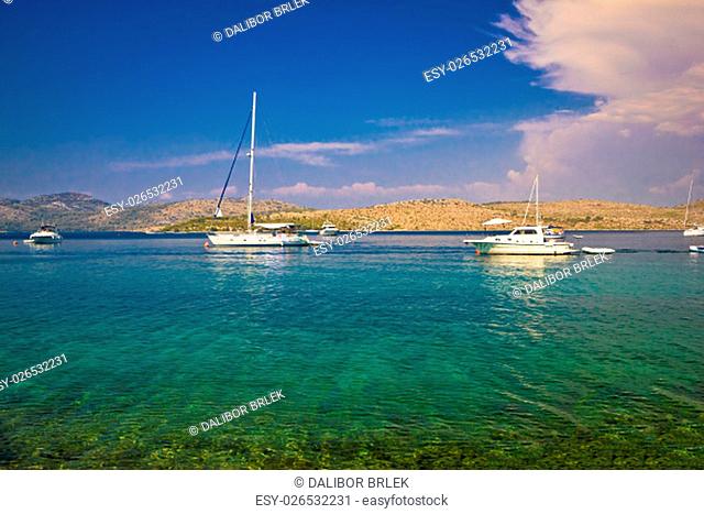 Kornati islands national park yachting view, dalmatia, Croatia