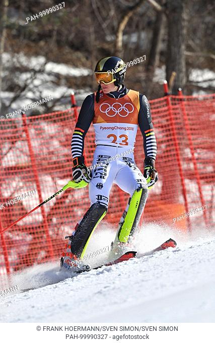 Linus STRASSER (GER) ist ausgeschieden, Aktion..Alpine Skiing, Mens`s Slalom, .Ski Alpin, Slalom der Herren am 22.02.2018 Yongpyong Alpine Center