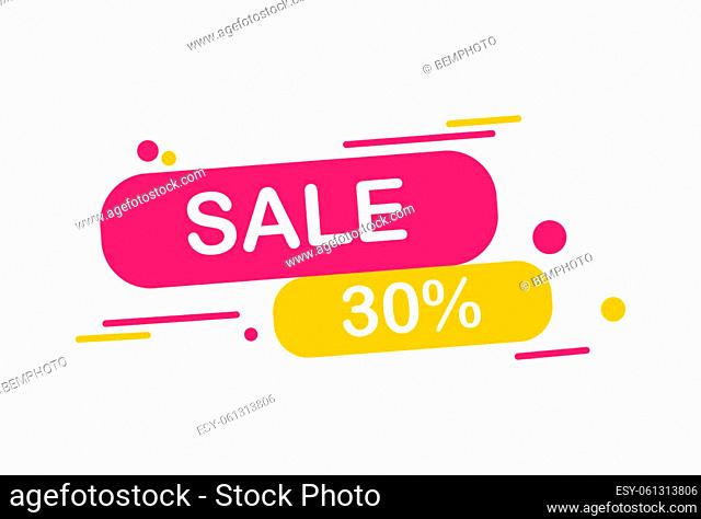Abstract web banner, business card, template SALE 30 PERCENT - Vector illustration