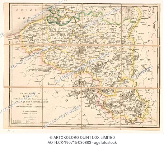 New map of Belgium, containing the Southern Department.n of the Kingdom of the Netherlands and the Grand Duchy of Luxembourg (title on object)