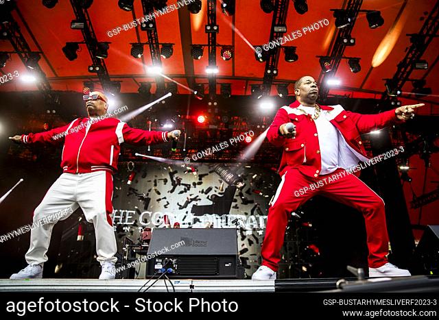 Roskilde, Denmark. 29th, June 2023. The American rapper Busta Rhymes (R) performs a live concert during the Danish music festival Roskilde Festival 2023 in...