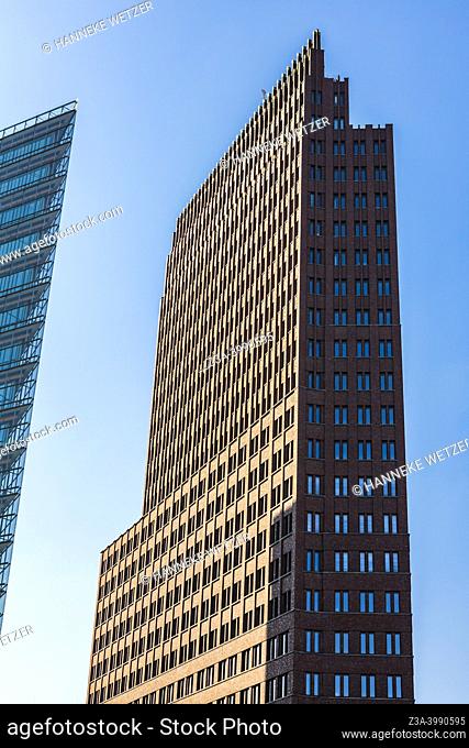 Berlin, Germany - March 19, 2022: Daimler Chrysler Building at Potsdamer Platz