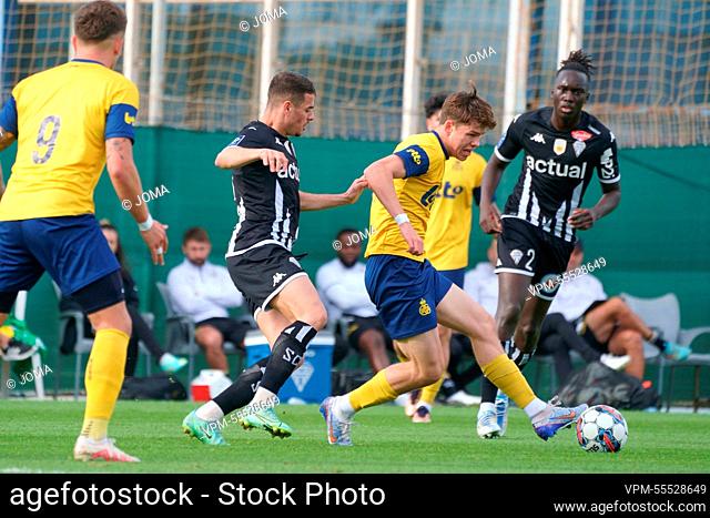 Union's Casper Terho pictured during a football match between Union Saint Gilloise et Angers SCO at the winter training camp of Belgian first division soccer...