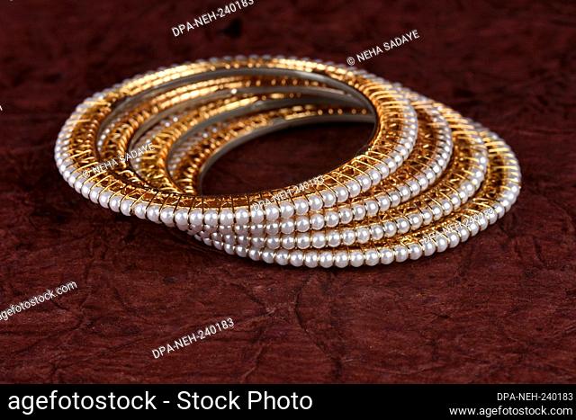 pearl bracelet bangle, Indian Pearl (moti) bangles, Indian Traditional Jewellery