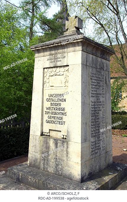 Memorial stone, Gadenstedt, Lahstedt, Lower Saxony, Germany