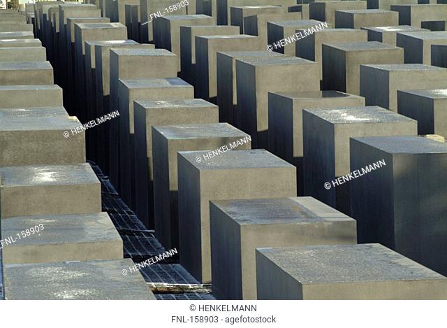 Concrete steles at memorial, Holocaust Memorial, Berlin, Germany