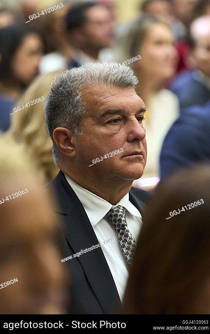 Joan Laporta attends the National Sports Awards 2021 at El Pardo Royal Palace on April 18, 2023 in Madrid, Spain