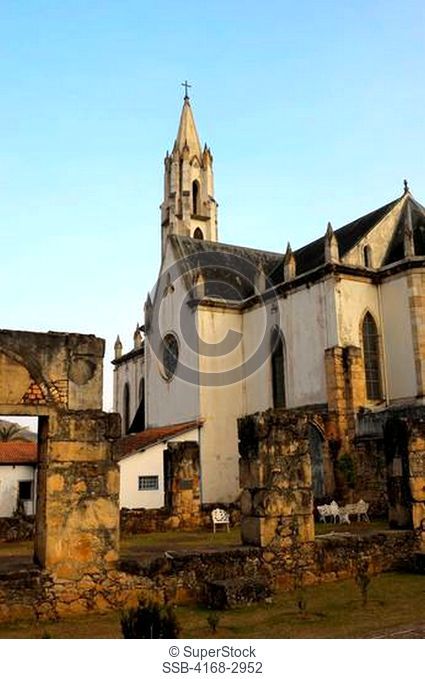 Brazil, Minas Gerais, Caraca, Santuario De Nossa Senhora Mae Dos Homes, Former Seminary Converted Into Pousada Hotel, Church