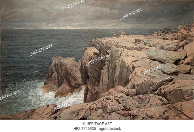 Cormorant Cliff, Jamestown, Rhode Island, 1877. Creator: William Trost Richards (American, 1833-1905)