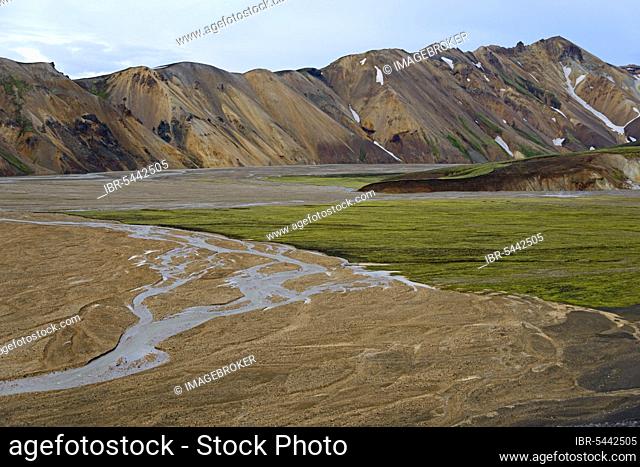 Landmannalaugar, Jökugilskvisl Glacier River, Fjallabak National Park, Iceland, Europe