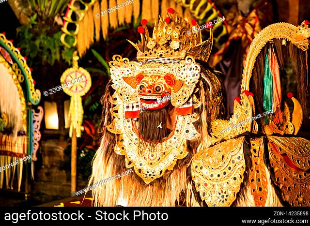 UBUD, BALI, INDONESIA - SEP 5, 2014: A traditional Balinese show in the centre of Ubud, Bali, Indonesia