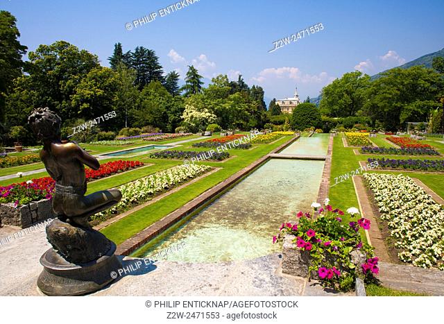 The terraced garden , bronze statue â. œThe Fisherâ. œ, masterwork of the Neapolitan artist Vincenzo Gemito