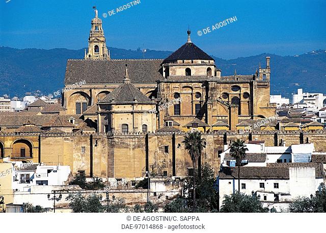View of the city of Cordoba and the Great Mosque (UNESCO World Heritage List, 1994), 8th-16th century, now St Mary's Cathedral (Mezquita Cathedral), Andalusia