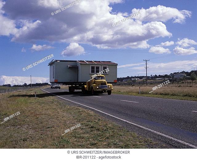 A whole house is moved, North-Island, New Zealand