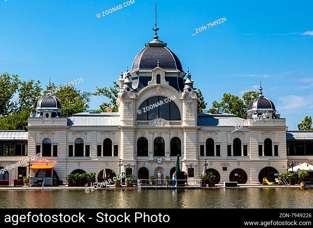BUDAPEST - JULY 22: City Park (Varosliget) is a public park in Budapest, Hungary close to the city centre. Its main entrance is Heroes' Square (Hosok tere)