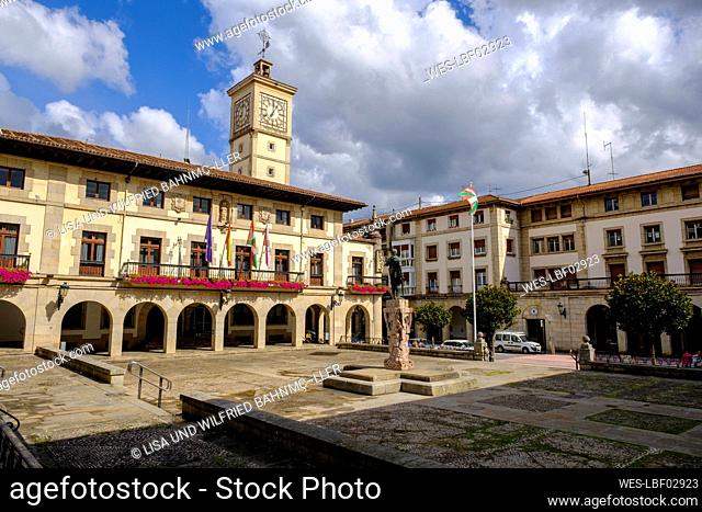 Spain, Biscay, Guernica, Foru Plaza town square