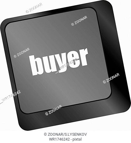 buyer button on keyboard key - business concept