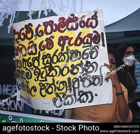 The protest continues amidst curfew and emergency law with the security forces allowed to shoot in case of violence. People gathered in large numbers on Vesak...