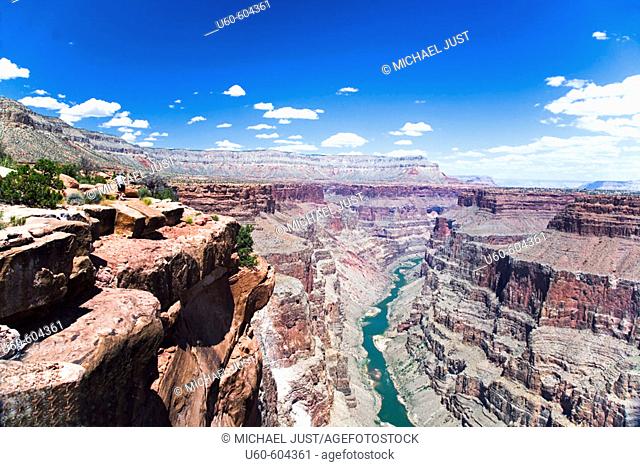 View of Grand Canyon and Colorado River in Arizona. USA
