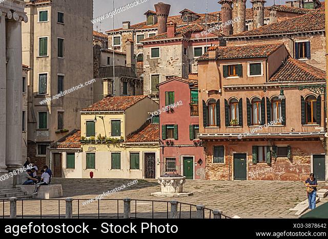 VENICE, ITALY: Houses in venice during a sunny day