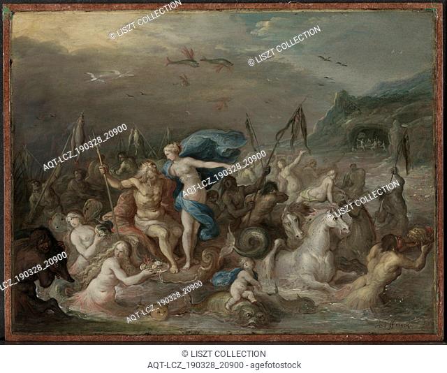 The Triumph of Neptune and Amphitrite, 1630s. Frans Francken (Flemish, 1581-1642). Oil on copper, mounted on wood; framed: 36.2 x 43.8 x 3