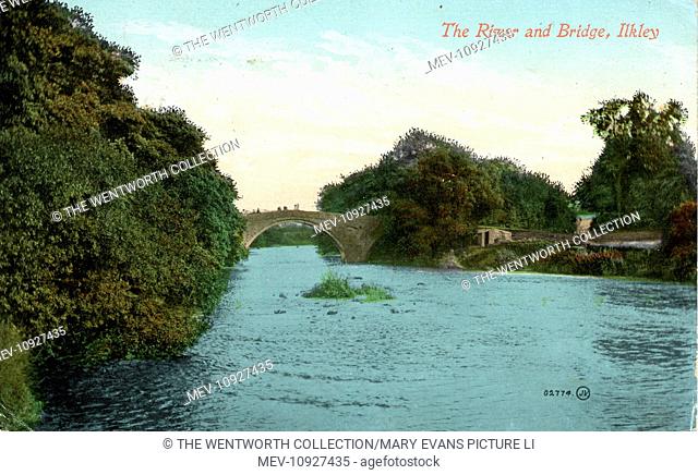 The River & Bridge, Ilkley, near Burley-in-Wherfedale, Yorkshire, England