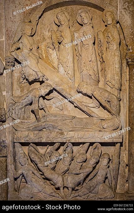Burial and Resurrection of the Lord, 11th Century, First Master, cloister of Santo Domingo de Silos, Burgos province, Spain