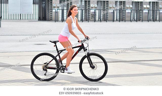 Sexy girl on bike