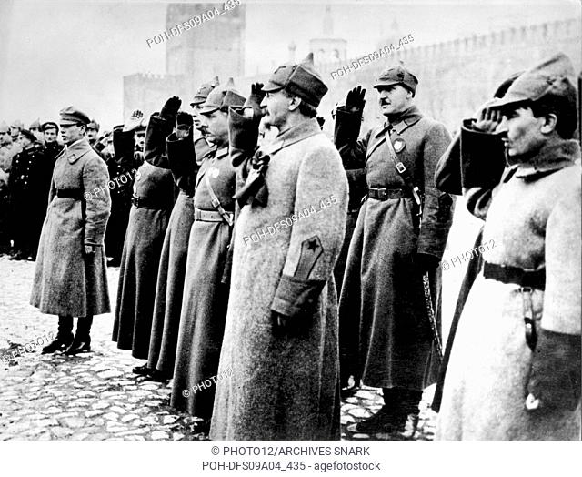 Léon Trotsky receiving soldiers in Moscow November 7, 1924 U.S.S.R
