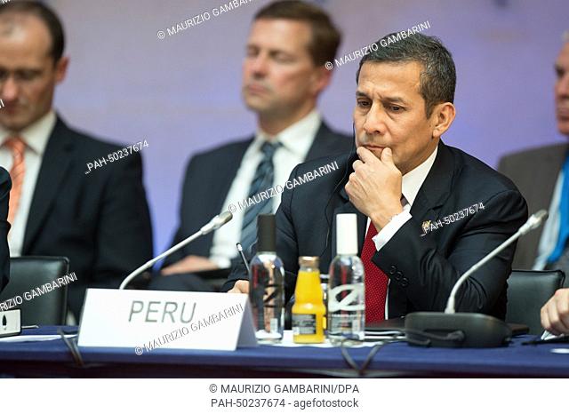 Peruvian President Ollanta Humala Tasso attends the 5th Petersberg Climate Dialogue in Berlin, Germany, 14 July 2014. The climate dialogue with representatives...