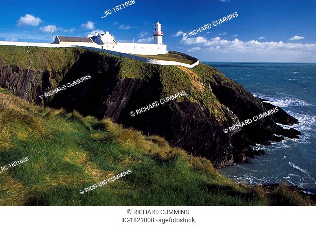 Galley Head, County Cork, Ireland, Lighthouse On Cliff