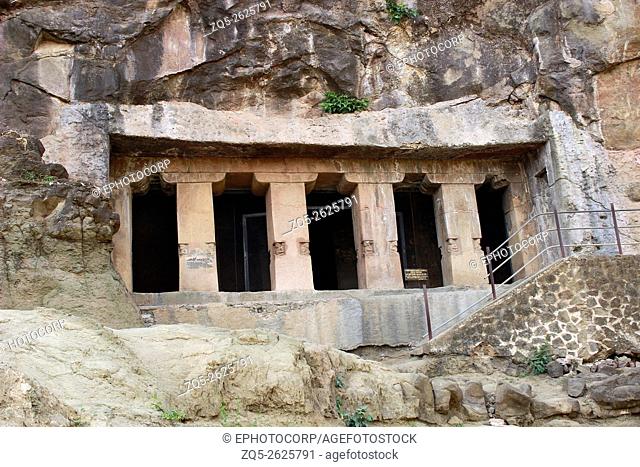 Cave 6, Facade, Aurangabad Caves, Aurangabad, Maharashtra, India