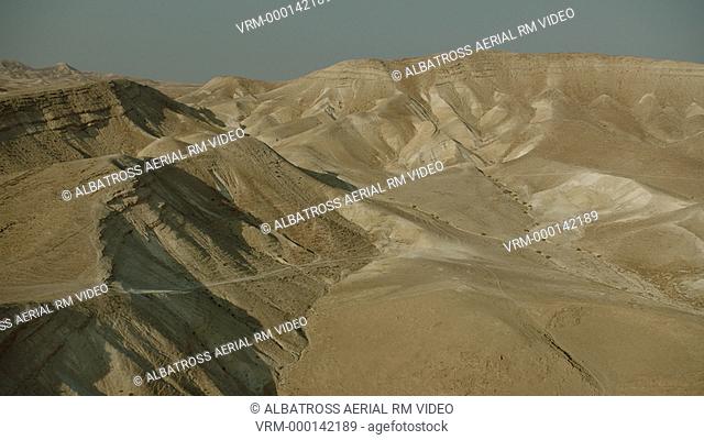 Israel Negev Desert Aerial Hills crossing