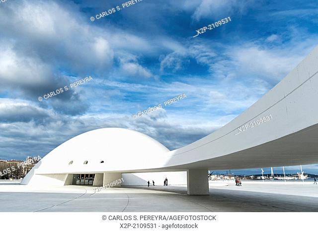 Niemeyer Center building, in Aviles, Spain, The cultural center was designed by Brazilian architect Oscar Niemeyer, was his only work in Spain