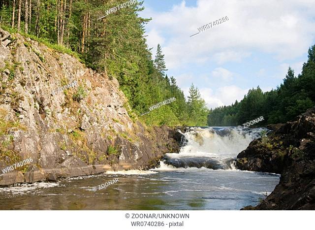 Waterfall Kivach in Karelia