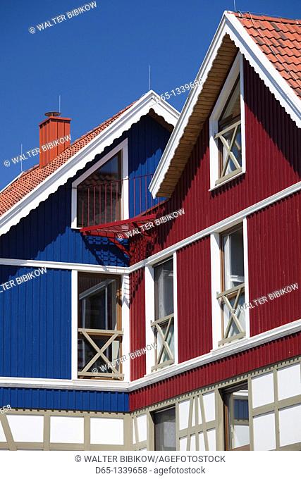 Lithuania, Western Lithuania, Curonian Spit, Nida, village house detail