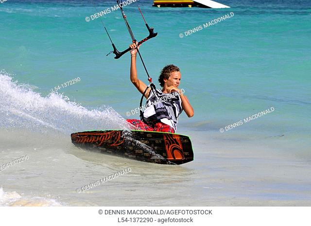 Kitesurfing Jabberwock Beach St  John's Antigua Caribbean Cruise NCL