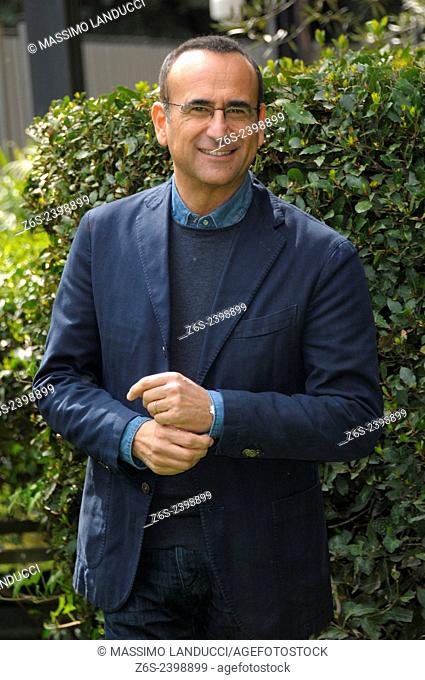 Carlo Conti; Conti; presenter TV ; celebrities; 2015;rome; italy;event; photocall; Si può fare