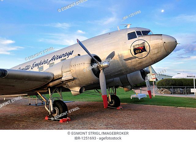 Historic DC 8 airplane at Qantas Founders Museum, Longreach, Queensland Outback, Australia