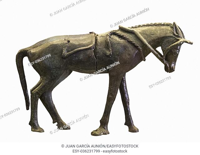 Horse figurine from Tartessian Sanctuary-Palace of Cancho Roano, Zalamea de la Serena, Badajoz, Spain