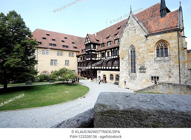 The Veste Coburg with partial view of the princely building and the Luther chapel. The Veste Coburg rises high above the city with its huge walls and towers
