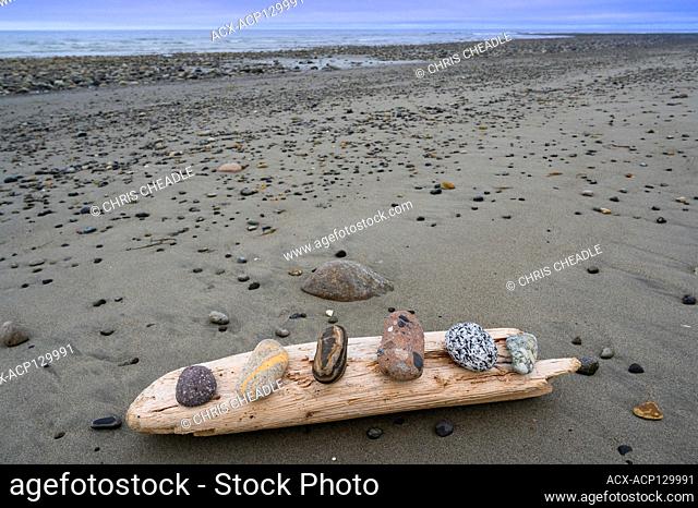 Tlell beach stones, Haida Gwaii, Formerly known as Queen Charlotte Islands, British Columbia, Canada