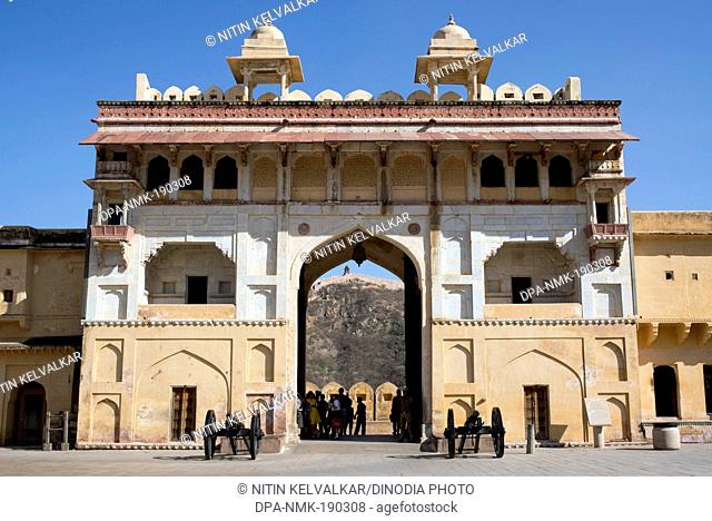 Suraj Pol Sun gate of amer fort jaipur Rajasthan India Asia