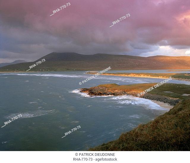 Traigh Luskentyre from Seilebost, South Harris, Isle of Harris, Outer Hebrides, Scotland, United Kingdom, Europe
