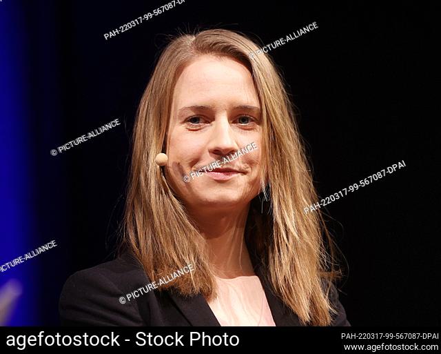 17 March 2022, North Rhine-Westphalia, Cologne: Maren Urner, neuroscientist and professor of media psychology at the HMKW University of Applied Sciences for...